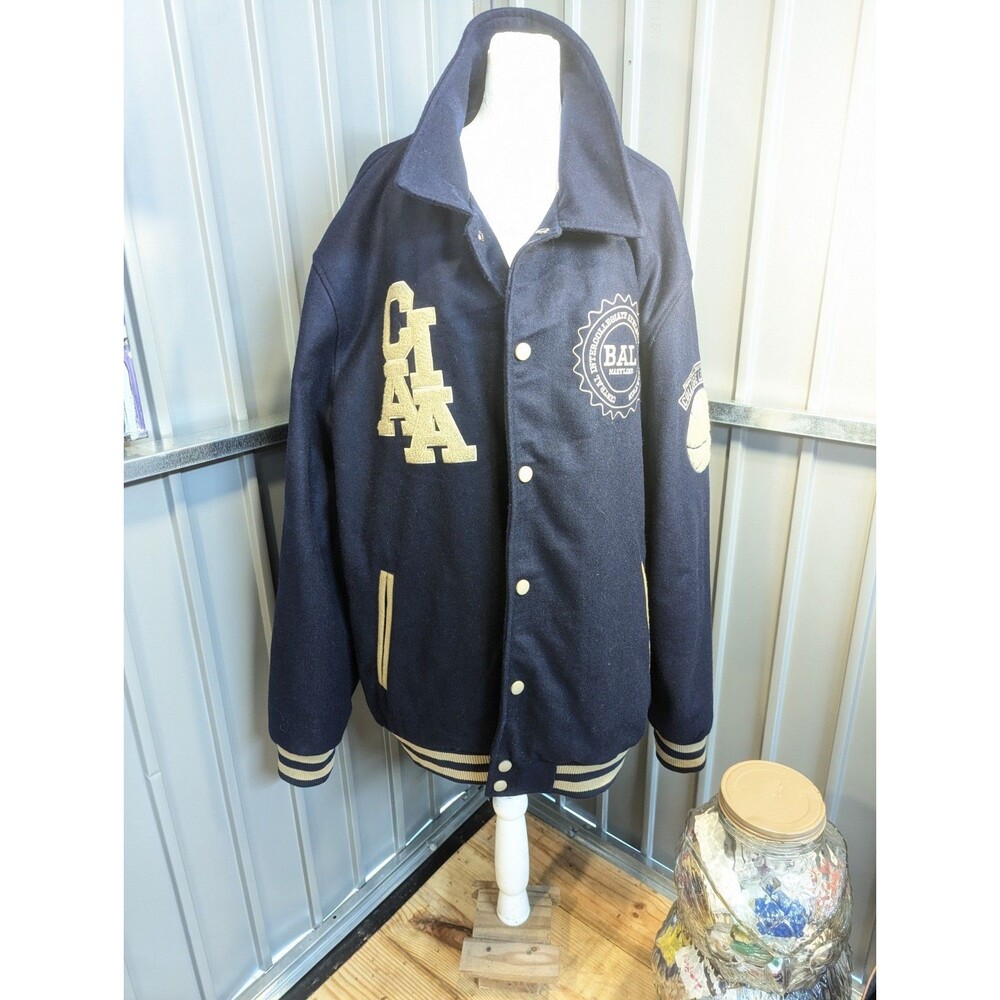 Collegiate Luxe CIAA 1912 Varsity Jacket Men 4XL Navy Blue Wool Chenille... - Picture 10 of 10
